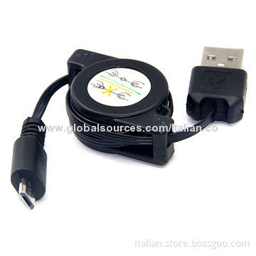 Retractable Micro USB Cable, Synchronize and Charge at Same TimeNew